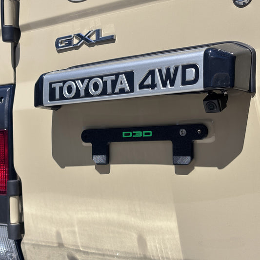 Australian Standard License Plate Bracket for Toyota LandCruiser 76 and 78 Series (1984 onwards)