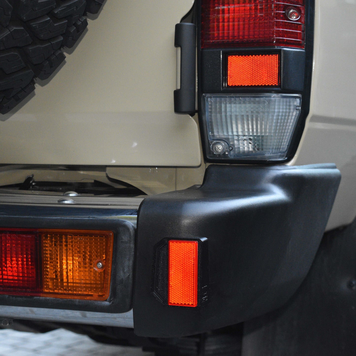 D3D Rear Reflectors for Toyota LandCruiser 76 and 78 Series (Facelift, 2023 onwards)