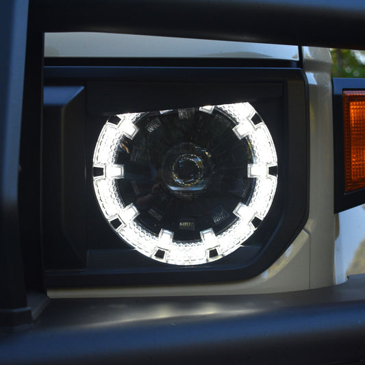Angry Headlight Eyelids for Toyota LandCruiser 70 Series (Facelift, 2023 onwards)