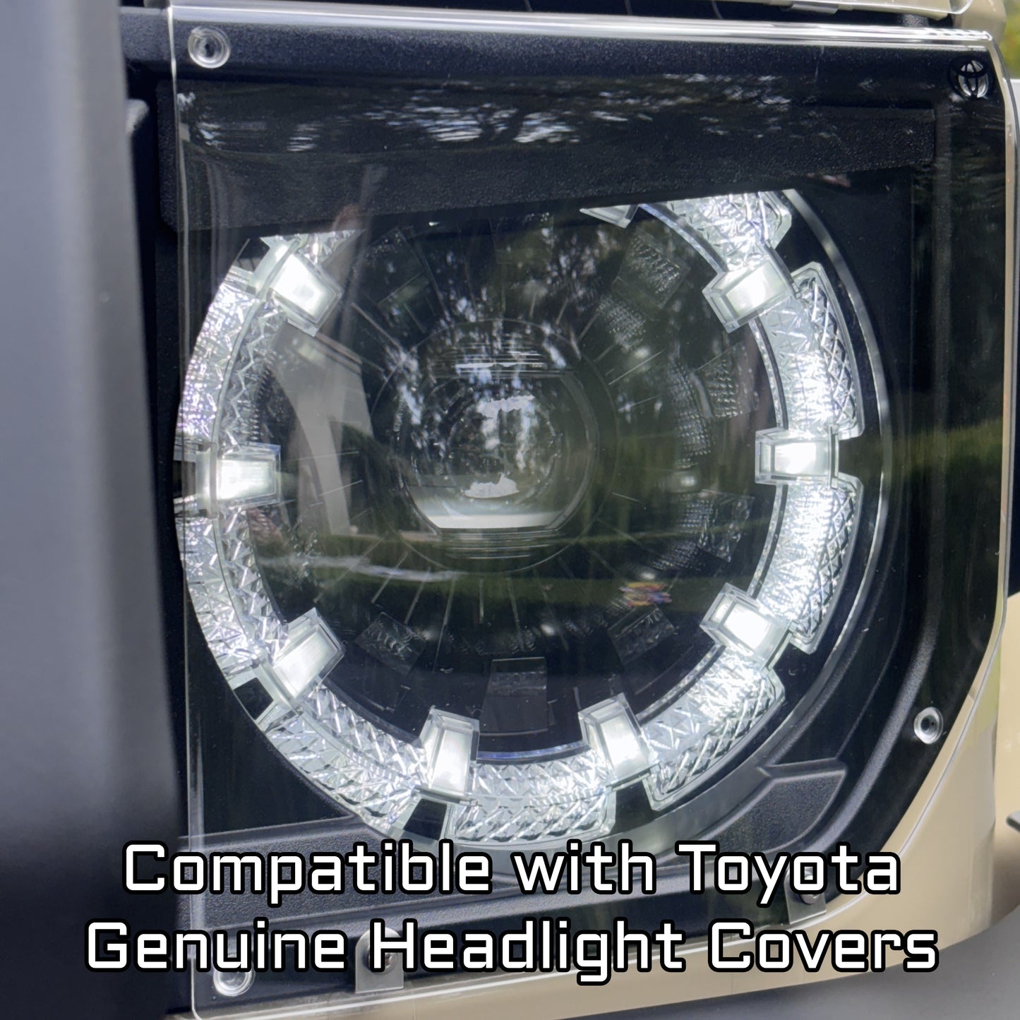Angry Headlight Eyelids for Toyota LandCruiser 70 Series (Facelift, 2023 onwards)