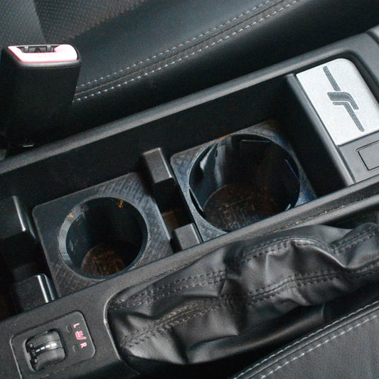 Subaru Forester SH cupholder inserts installed