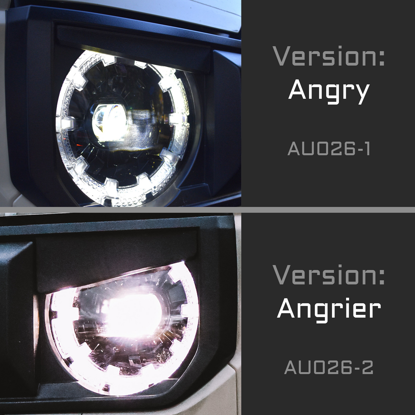Angry Headlight Eyelids for Toyota LandCruiser 70 Series (Facelift, 2023 onwards)