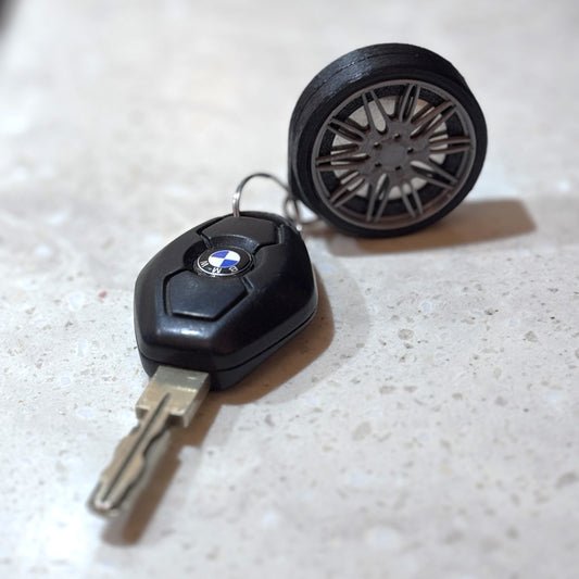 BMW Wheel AirTag Keychain Attachment