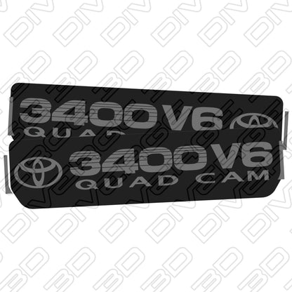 3400 V6 Side Decals for Toyota LandCruiser Prado 90 Series (1996-2002)