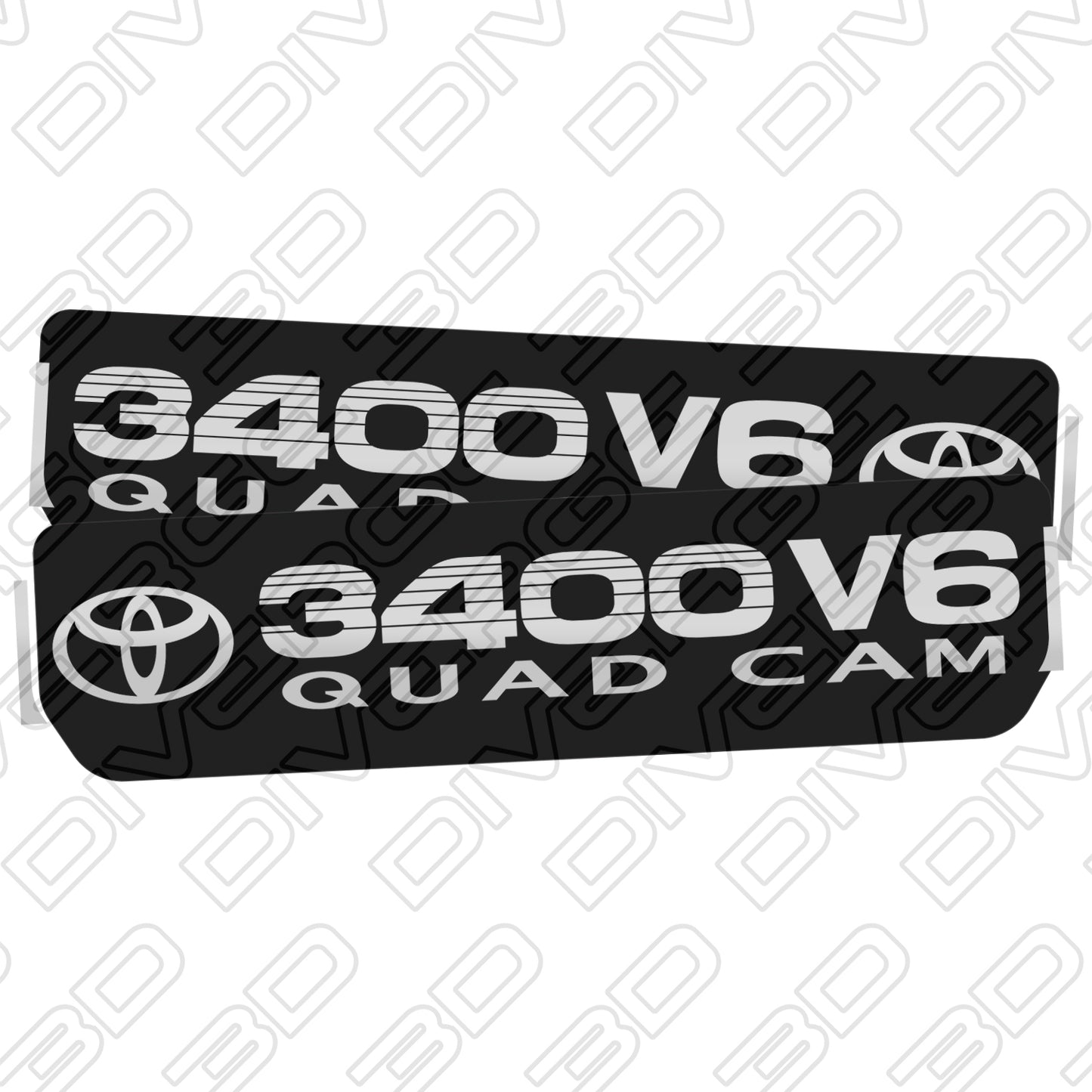 3400 V6 Side Decals for Toyota LandCruiser Prado 90 Series (1996-2002)
