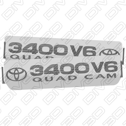 3400 V6 Side Decals for Toyota LandCruiser Prado 90 Series (1996-2002)