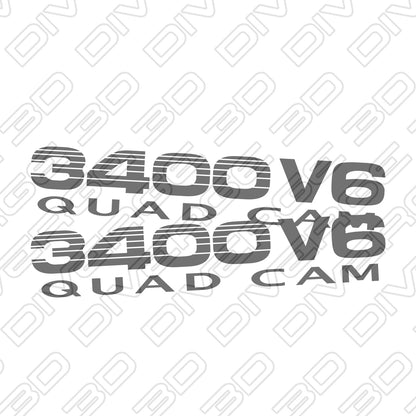 3400 V6 Side Decals for Toyota LandCruiser Prado 90 Series (1996-2002)