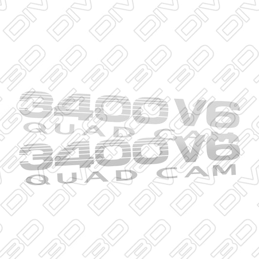 3400 V6 Side Decals for Toyota LandCruiser Prado 90 Series (1996-2002)