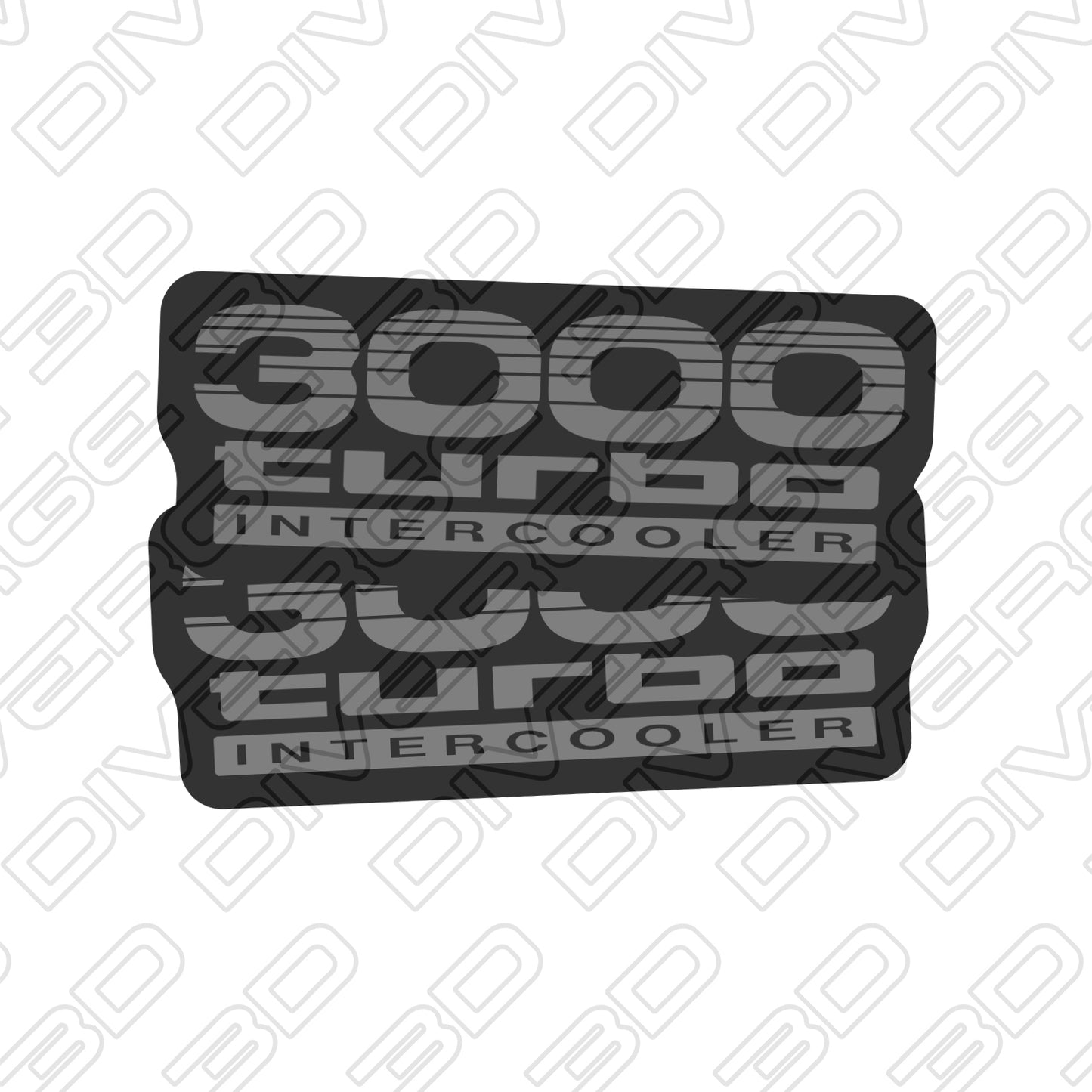 3000 Turbo Intercooler Side Decals for Toyota LandCruiser Prado 90 Series (1996-2002)