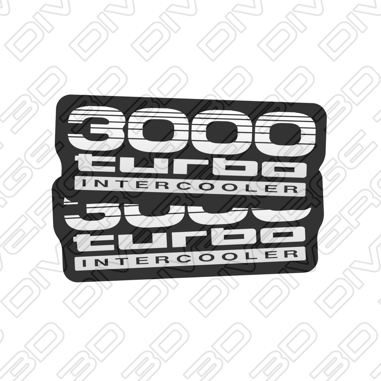 3000 Turbo Intercooler Side Decals for Toyota LandCruiser Prado 90 Series (1996-2002)