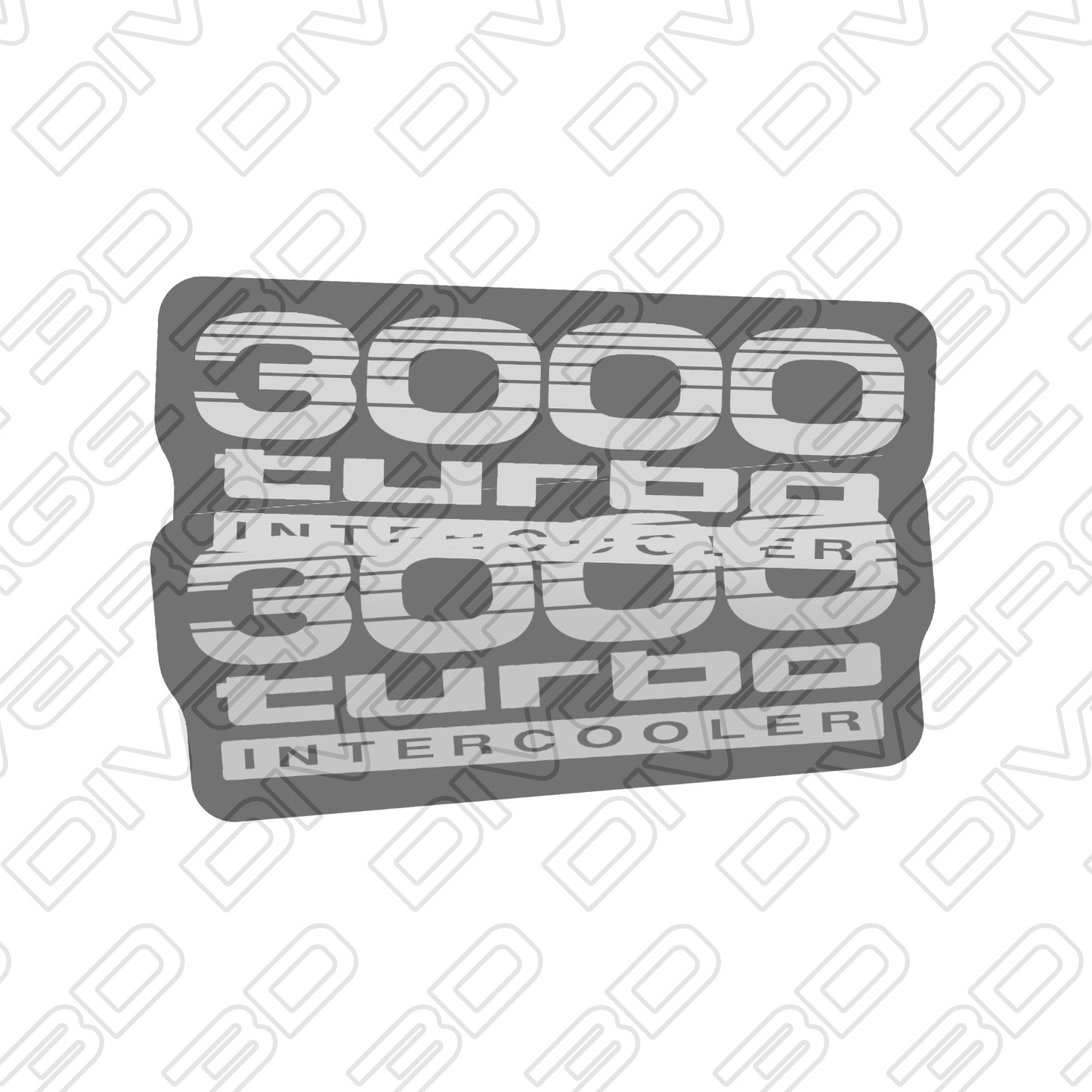 3000 Turbo Intercooler Side Decals for Toyota LandCruiser Prado 120 Series (2002-2009)