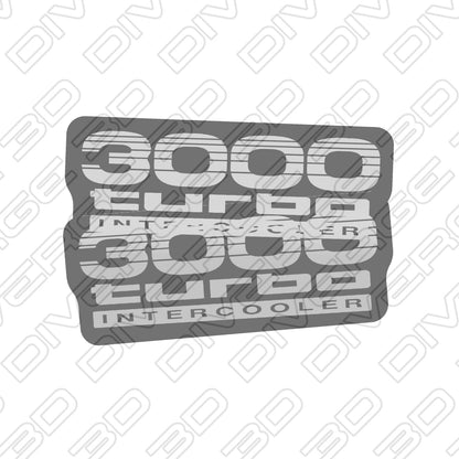 3000 Turbo Intercooler Side Decals for Toyota LandCruiser Prado 120 Series (2002-2009)