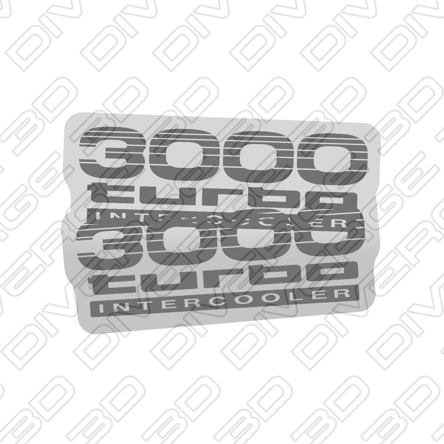 3000 Turbo Intercooler Side Decals for Toyota LandCruiser Prado 120 Series (2002-2009)