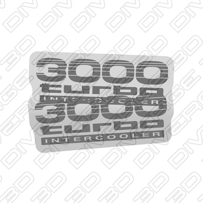 3000 Turbo Intercooler Side Decals for Toyota LandCruiser Prado 120 Series (2002-2009)