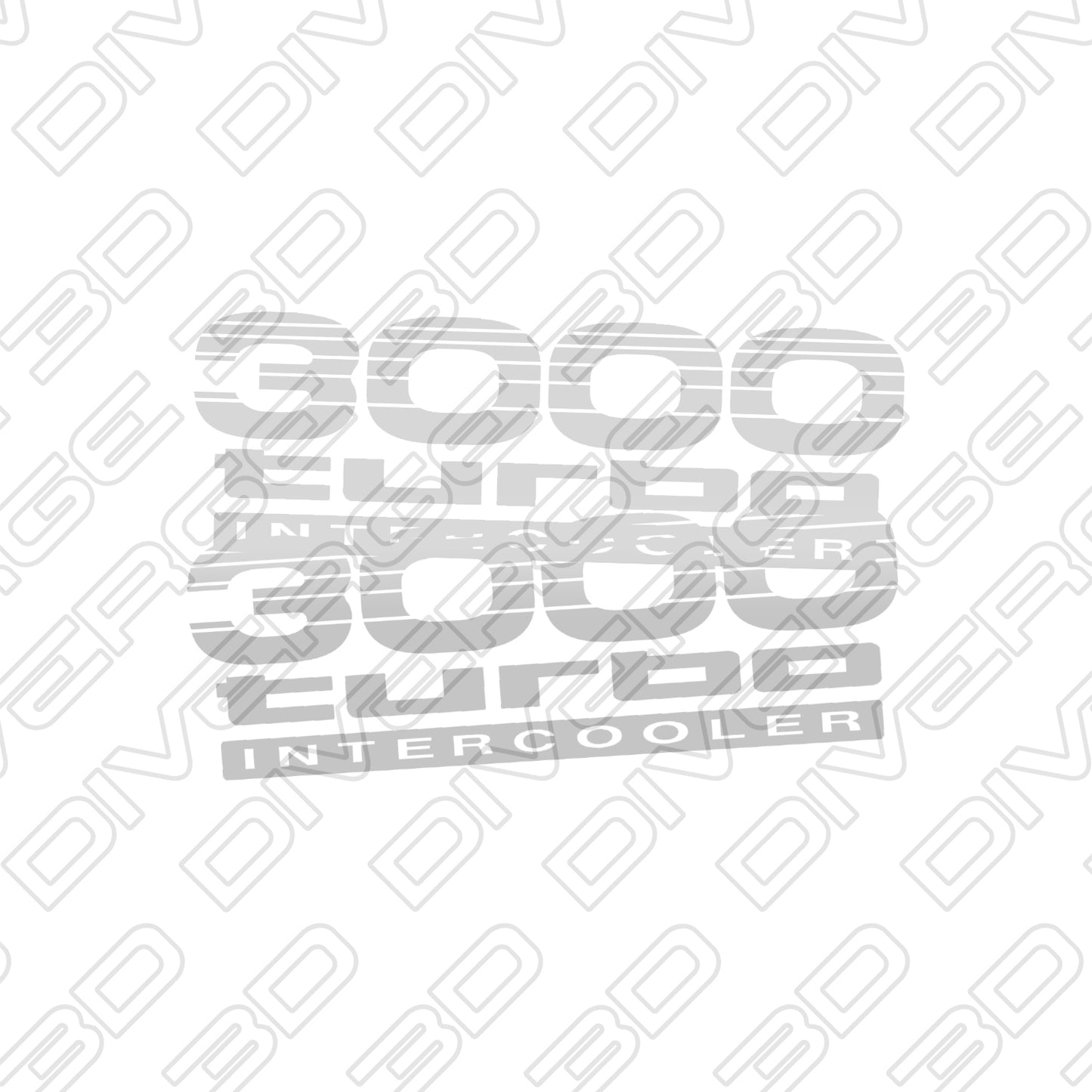 3000 Turbo Intercooler Side Decals for Toyota LandCruiser Prado 120 Series (2002-2009)