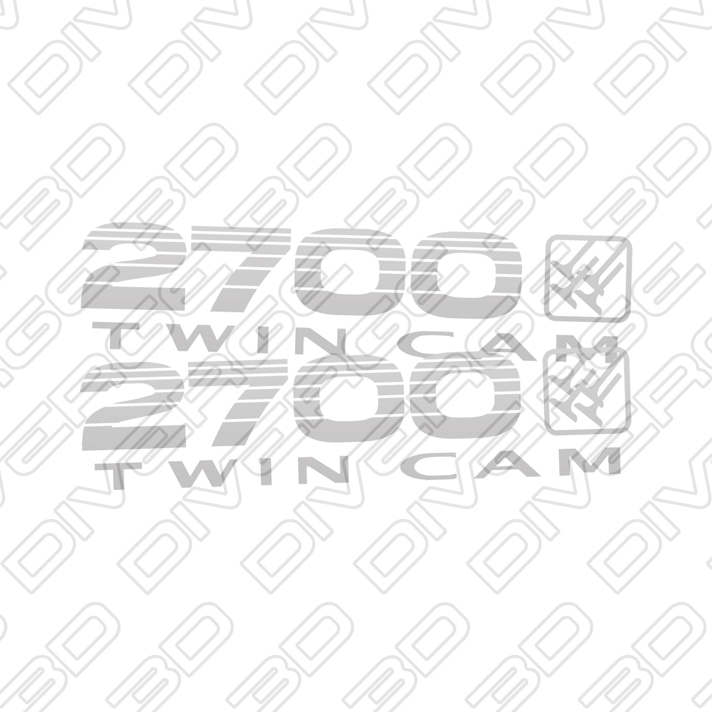 2700 TWIN CAM Side Decals for Toyota LandCruiser Prado 90 Series (1996-2002)