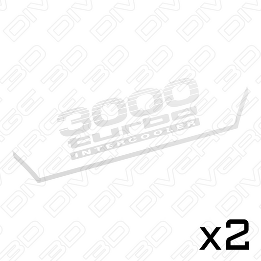 3000 Turbo Intercooler Side Decals (Pair) for Toyota LandCruiser Prado 120 Series (2002-2009)