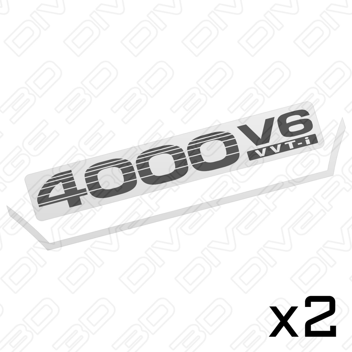 4000 V6 VVT-i Side Decals (Pair) for Toyota LandCruiser Prado 120 Series (2002-2009)