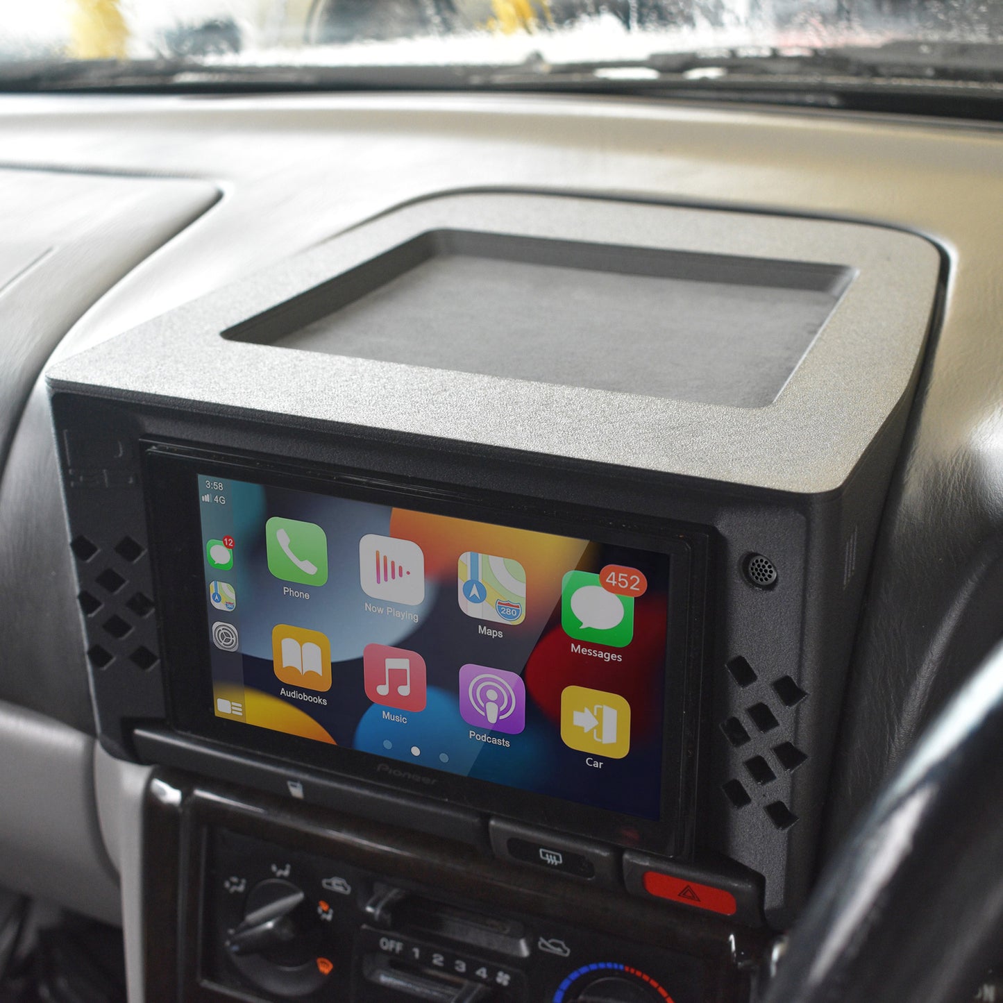 High Mount Double DIN Head Unit Kit for Subaru Forester SF (1997-2002, 1st Gen)