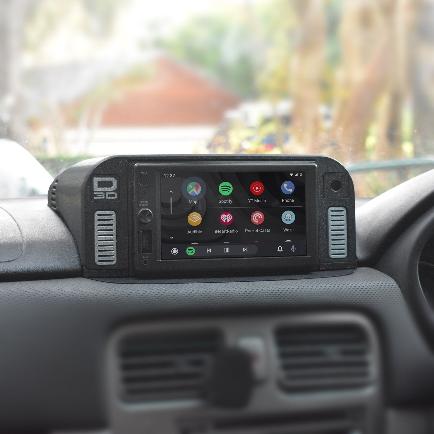 Double DIN Head Unit Nav Pod for Subaru Forester SG (2003-2008, 2nd Gen)