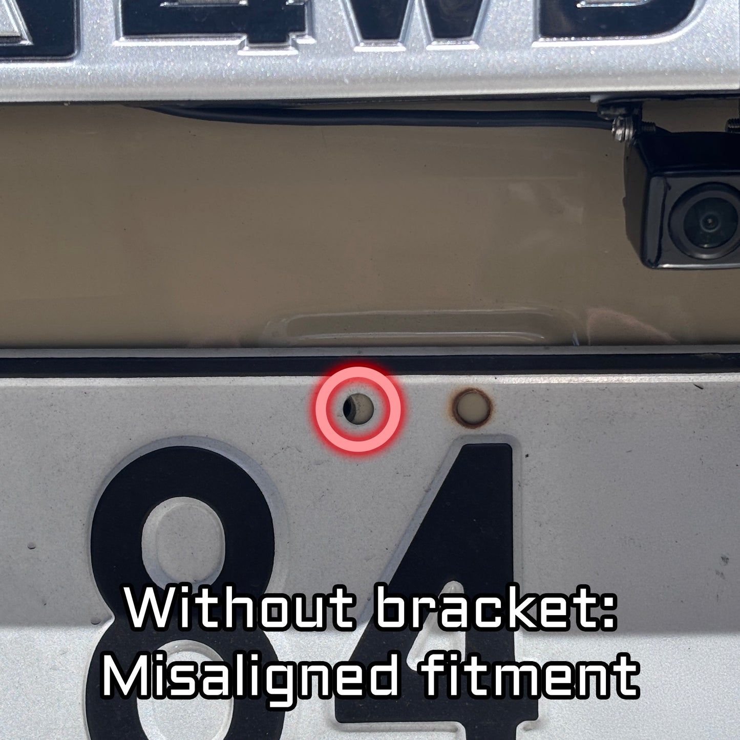 Australian Standard License Plate Bracket for Toyota LandCruiser 76 and 78 Series (1984 onwards)