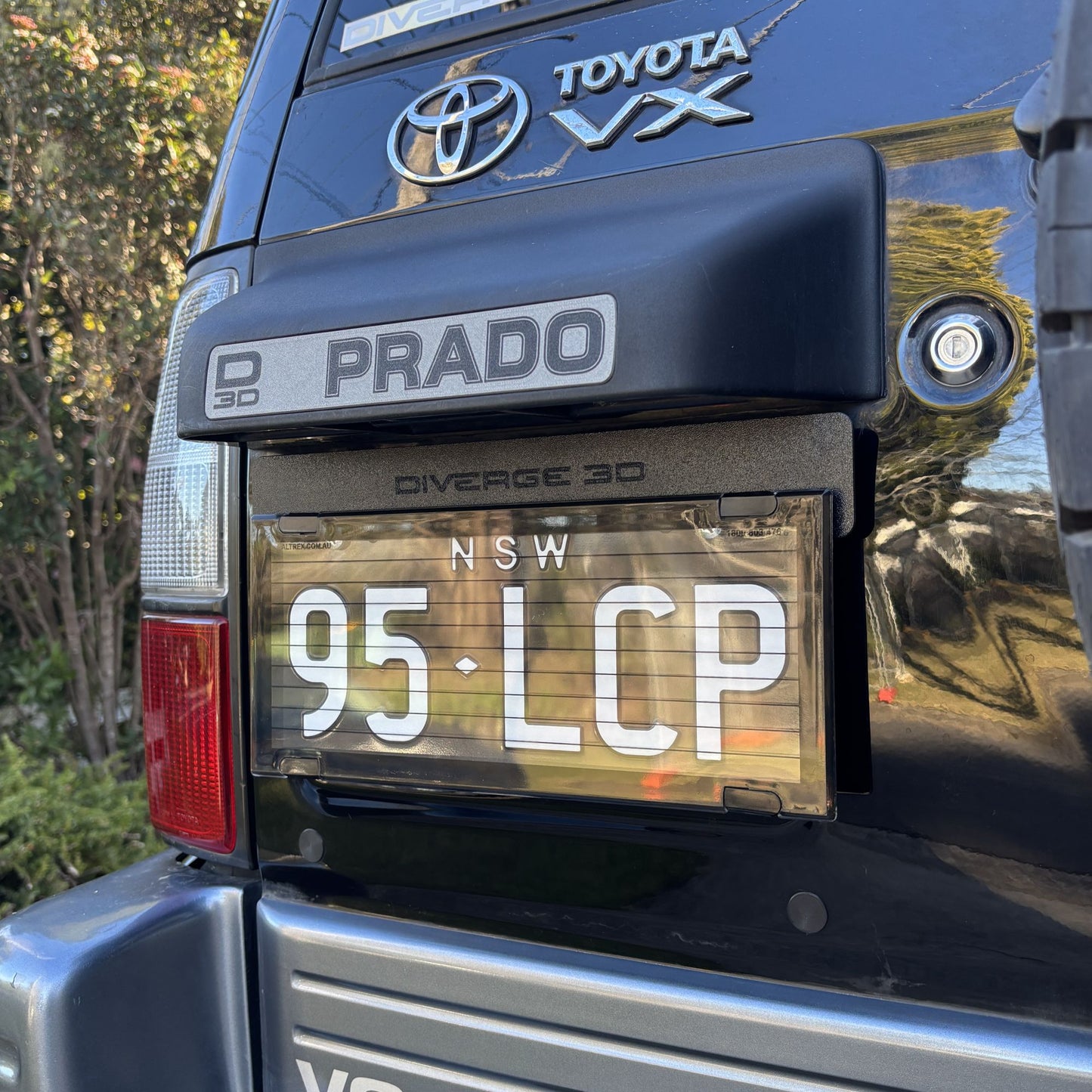 Stealth License Plate Bracket Kit for Toyota LandCruiser Prado 90 Series (1996-2002)