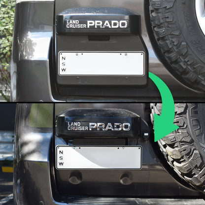 Stealth License Plate Bracket Kit for Toyota LandCruiser Prado 150 Series (2009-2023)