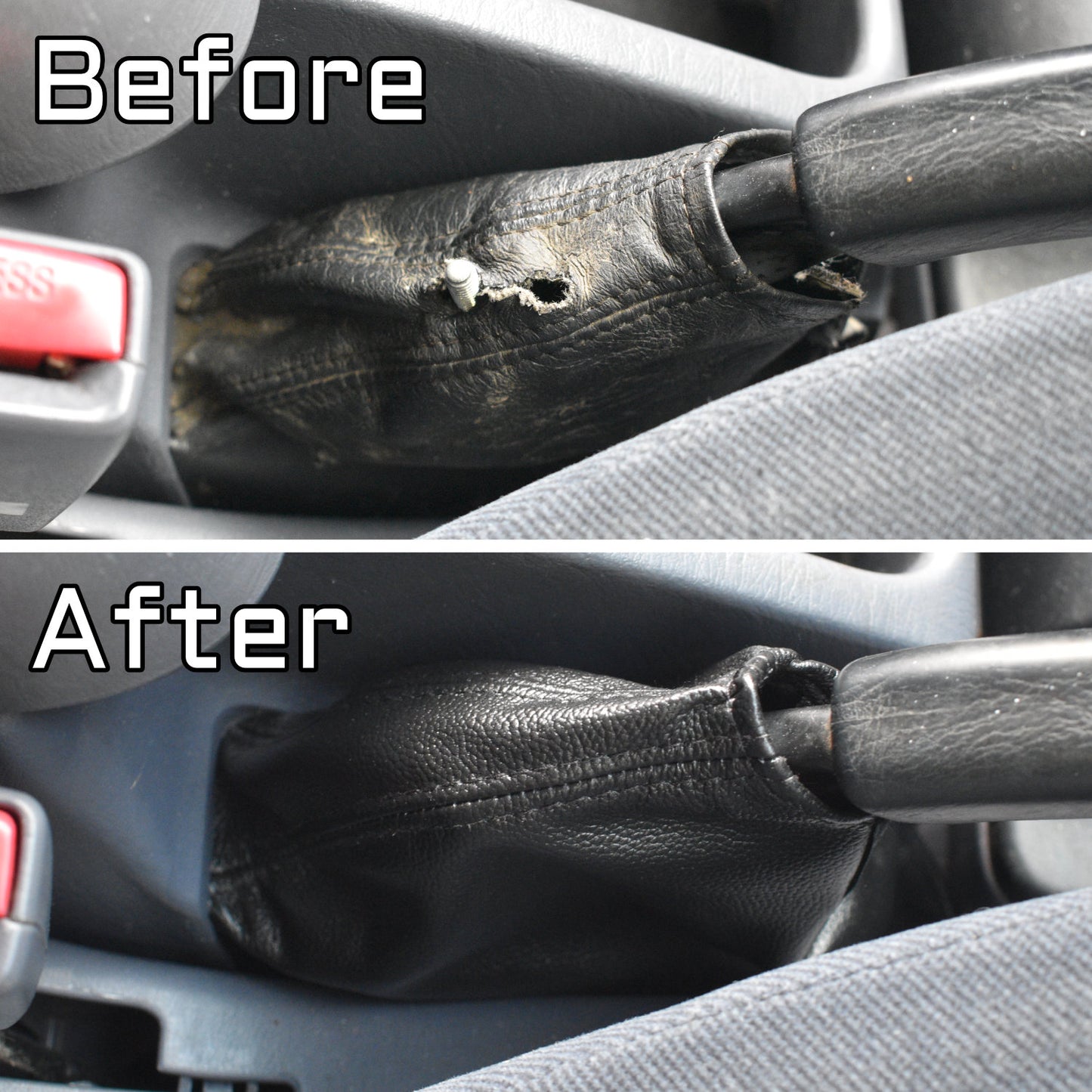 Leather Handbrake Boot Dust Cover for Toyota LandCruiser Prado 90 Series (1996-2002)