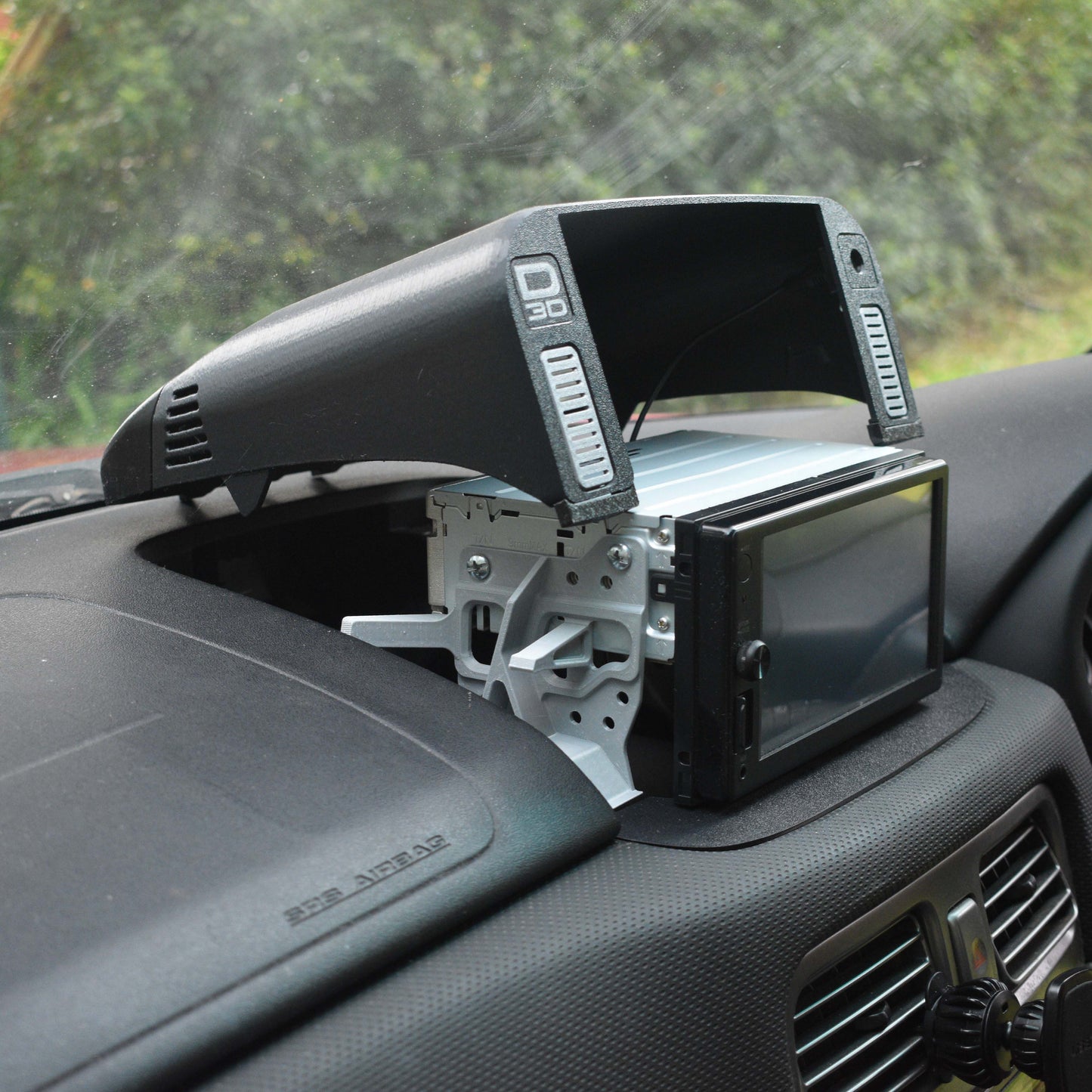 Double DIN Head Unit Nav Pod for Subaru Forester SG (2003-2008, 2nd Gen)