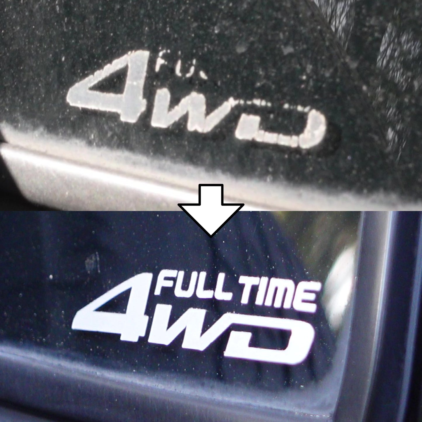 FULL TIME 4WD Rear Window Sticker for Toyota LandCruiser Models