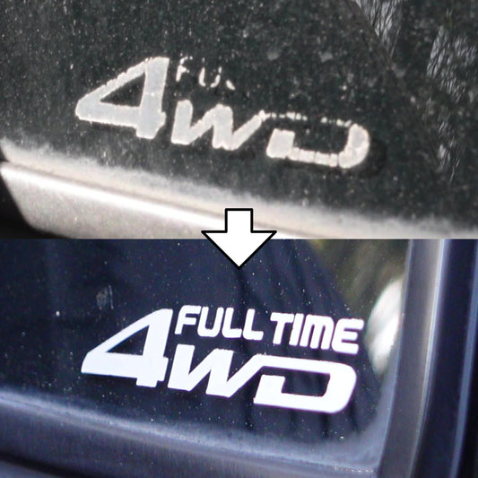FULL TIME 4WD Rear Window Sticker for Toyota LandCruiser Models